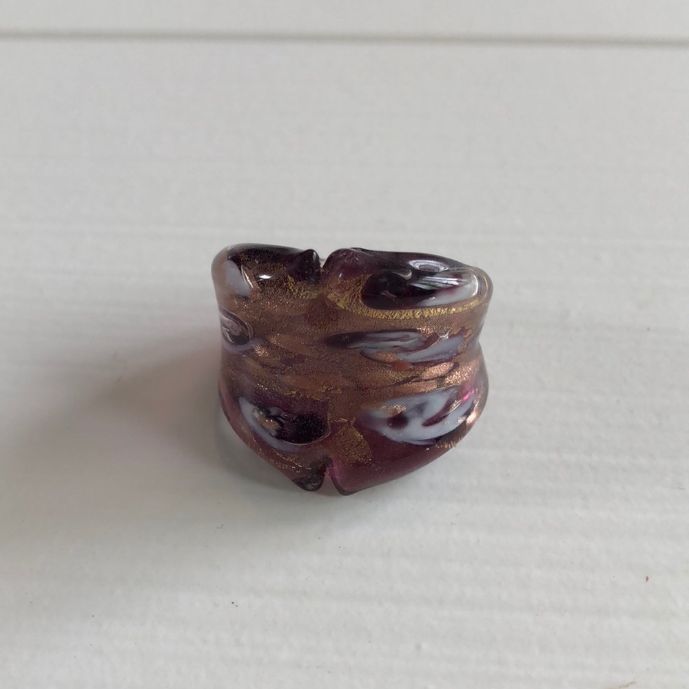Hand blown glass ring